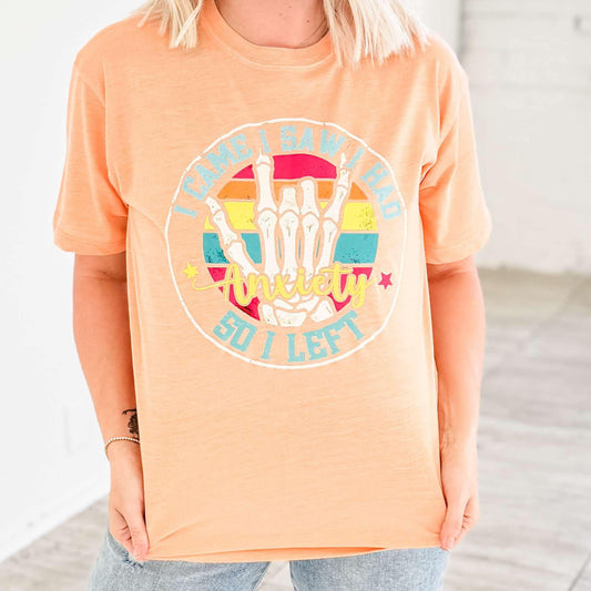 I Came I Saw I Had Anxiety Colorful Graphic T-Shirt Envy Stylz Boutique