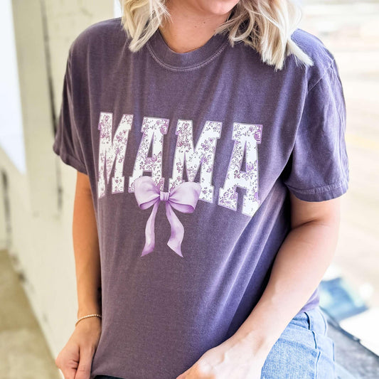 Purple Mama Bow Chinoiserie Graphic T-Shirt Envy Stylz Boutique