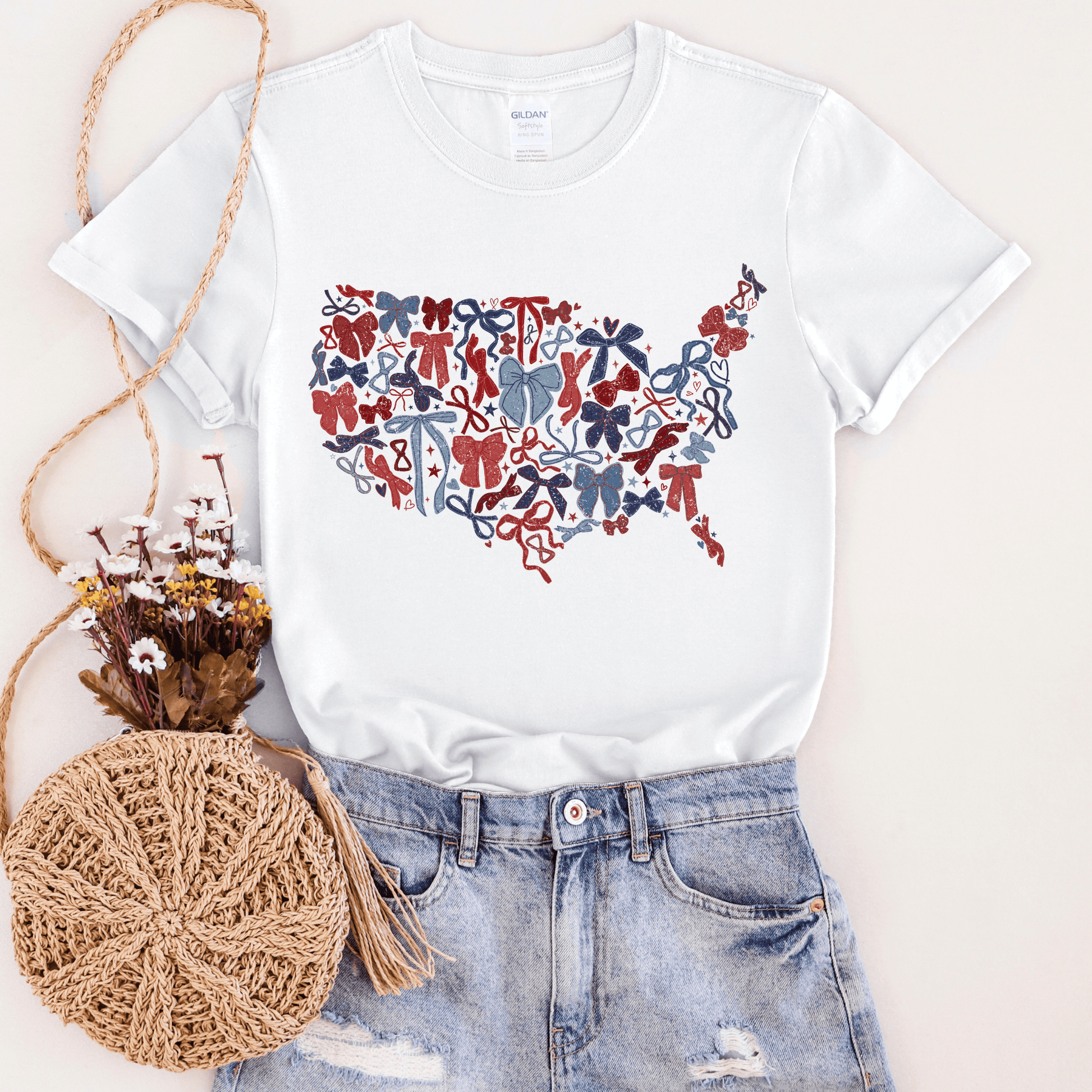 United States Bows Patriotic Graphic Tee Envy Stylz Boutique