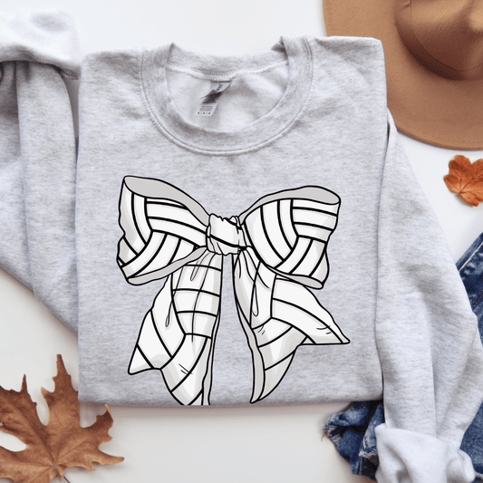 Volleyball Coquette Bow Game Day Sweatshirt