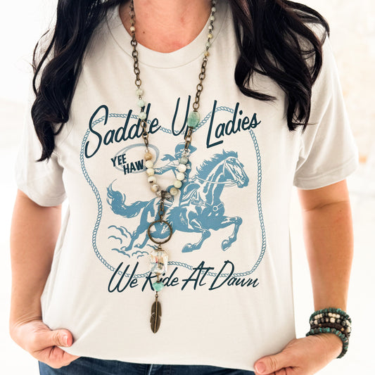 We Ride At Dawn Western Graphic Tee T-Shirt Envy Stylz Boutique