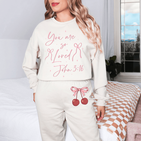 You Are So Loved Sweatshirt/Sweatpants Set Envy Stylz Boutique