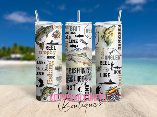 Fishing Life 20 oz Stainless Steel Tumbler