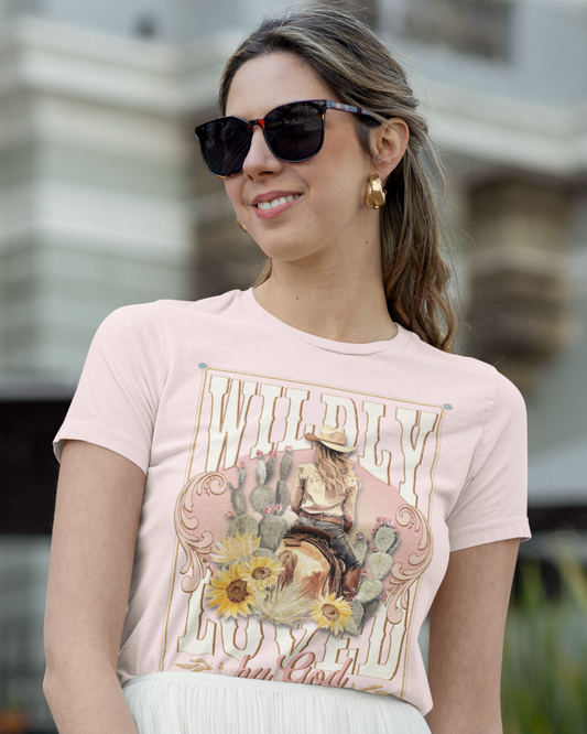 Wildly Loved By God Graphic Tee Tea Shirt Shoppe