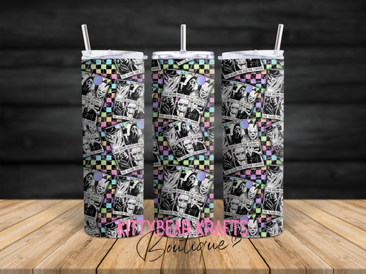 Horror Checkered 20 oz Stainless Steel Tumbler