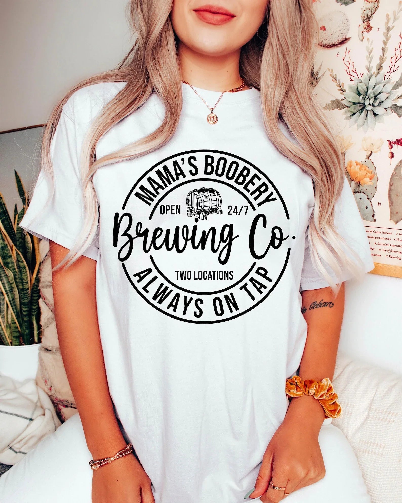 Mama's Boobery Brewing Co Graphic T-Shirt Gunpowder and Lace Boutique Nac