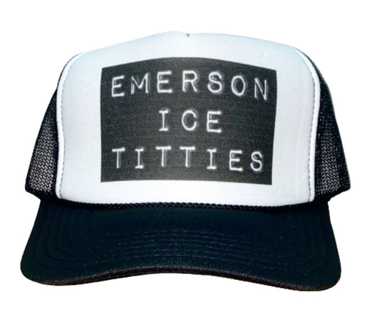 Emerson Ice Titties Inappropriate Trucker Hat Uncle Bekah’s Inappropriate Trucker Hats