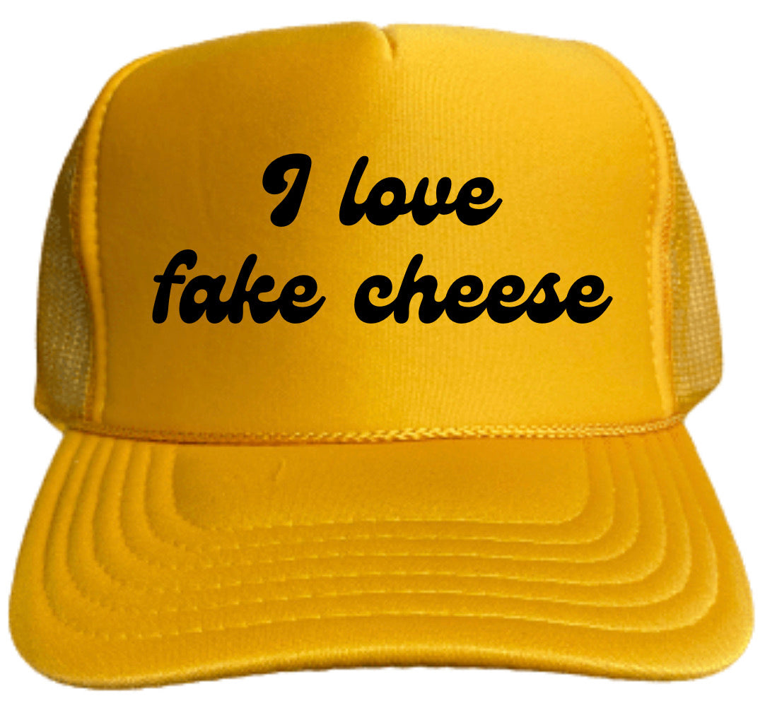 I Love Fake Cheese Trucker Hat Uncle Bekah’s Inappropriate Trucker Hats