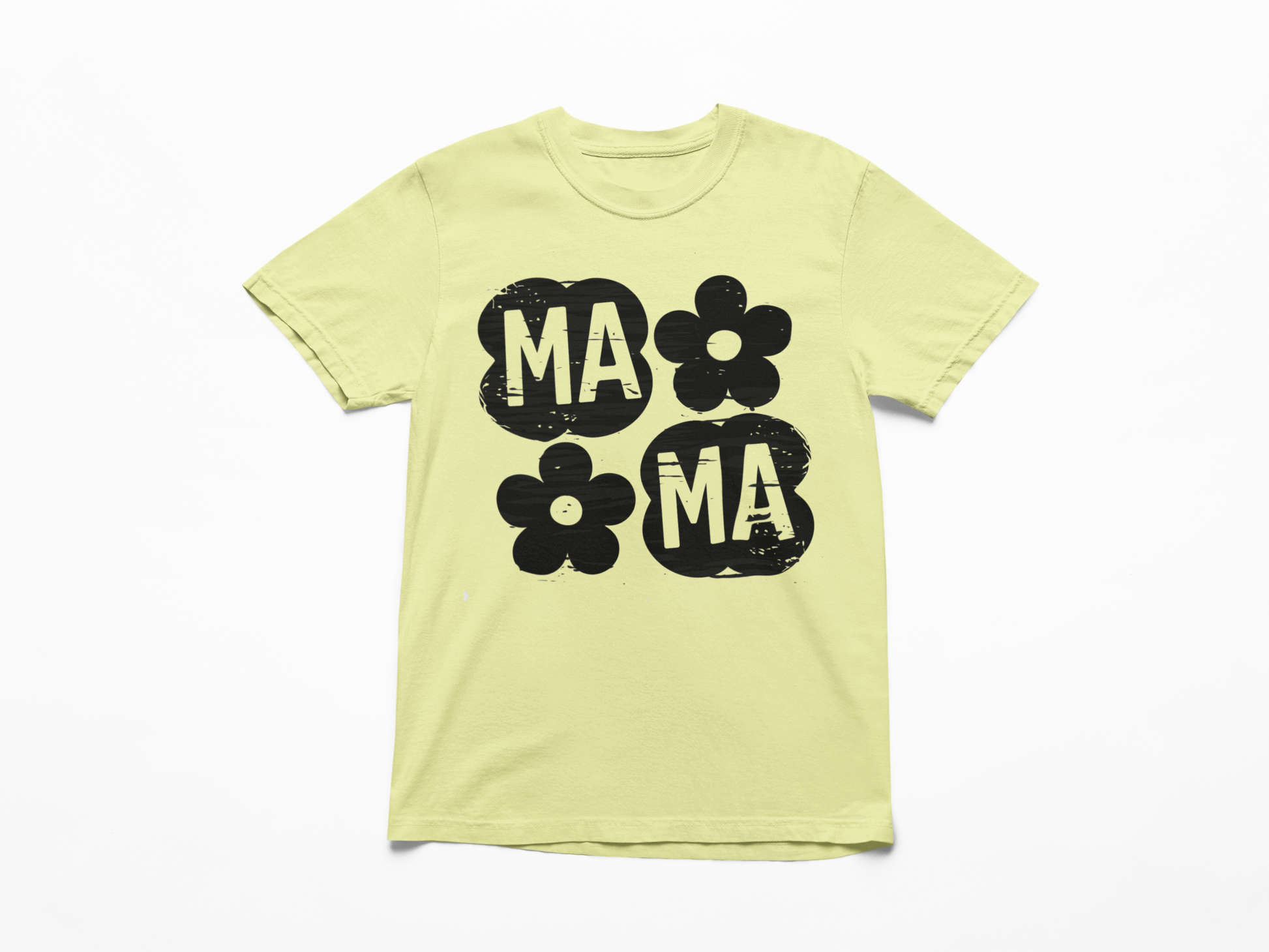 Checkered Flower Mama Graphic T-shirt Tea Shirt Shoppe