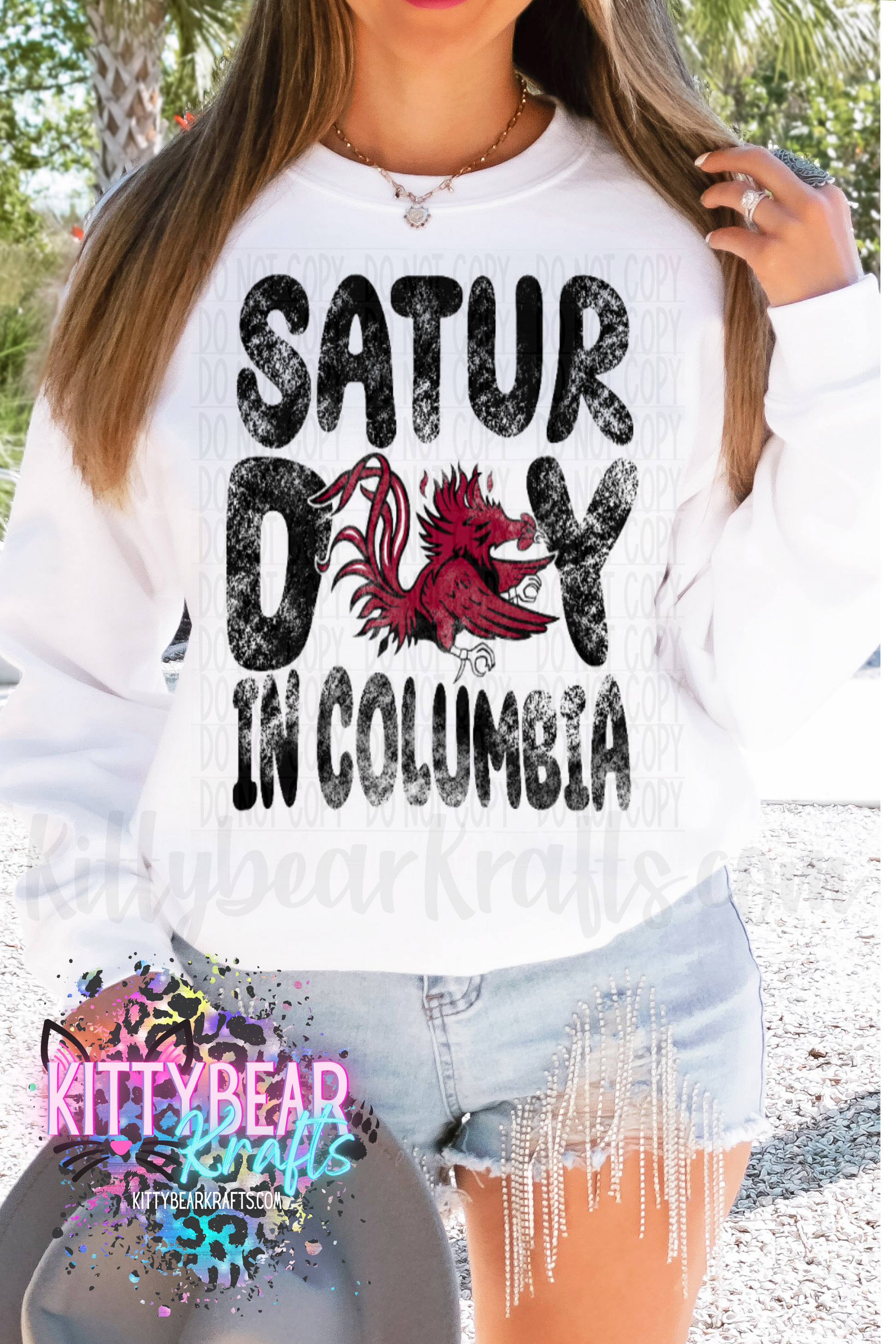 Saturday In the Columbia South Carolina Football Crewneck Sweat shirt - Kittybear Krafts