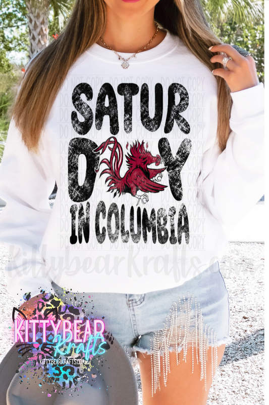 Saturday In the Columbia South Carolina Football Crewneck Sweat shirt - Kittybear Krafts