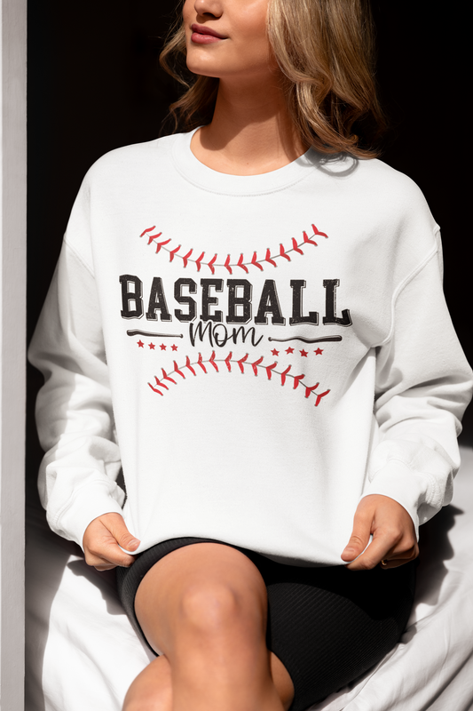 Baseball Mom Game Day Graphic Sweatshirt Tea Shirt Shoppe