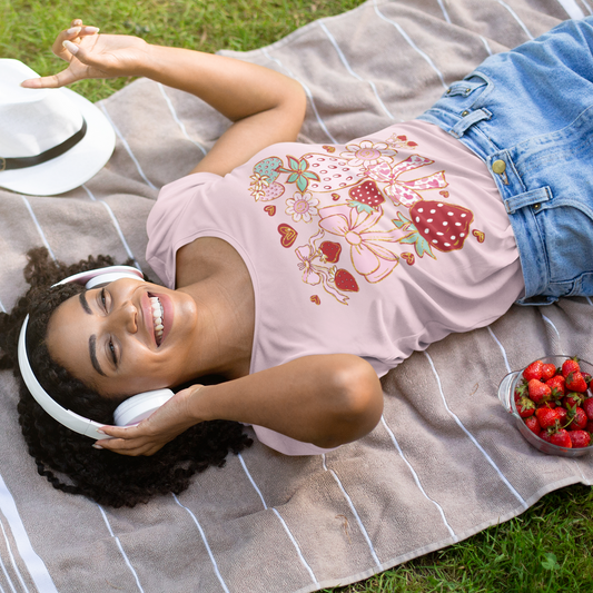 Summer Strawberry Graphic T-Shirt Tea Shirt Shoppe