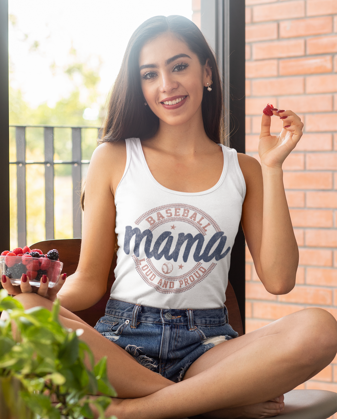 Baseball Mama Loud And Proud Graphic Tank Tea-Shirt Shoppe